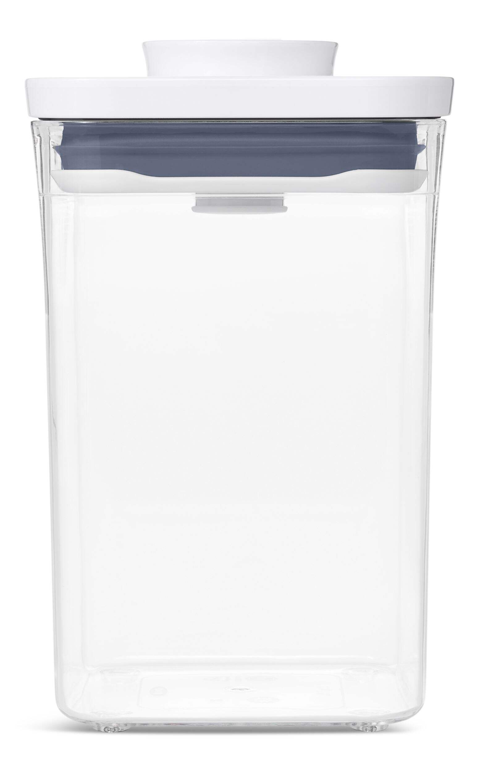 OXO POP Square Plastic Food Storage Container with Airtight Seal, Small, 1-L Front_Flat
