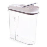 OXO POP Clear Plastic Cereal Dispenser with Airtight Seal, Space-efficient, 3.2-L Front_Three_Fourths_Angled_Right