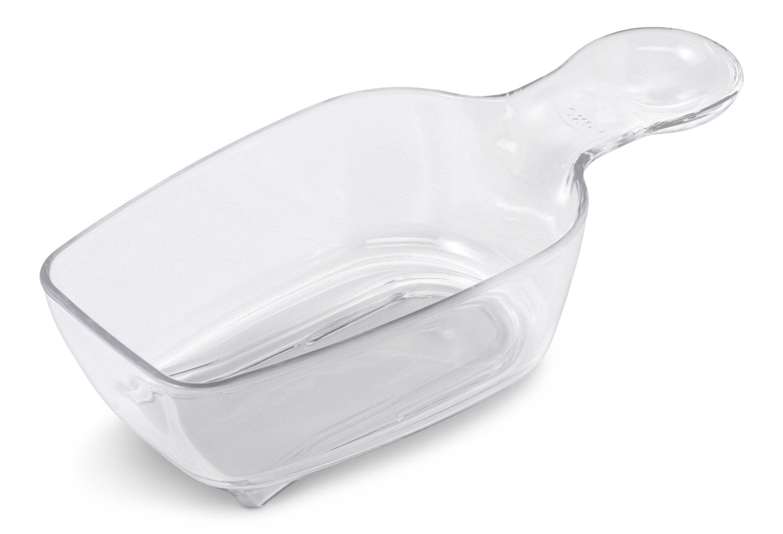 OXO POP Half Cup Clear Measuring Scoop for Dry Measure, 170-g Front_Three_Fourths_Angled_Left