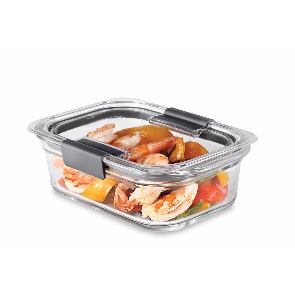 Rubbermaid Brilliance™ Rectangular Clear Glass LeakProof Food Storage