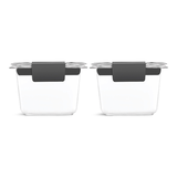 Ensemble de contenants alimentaires antifuites en verre Rubbermaid Brilliance™ avec joint hermétique, 118 mL, paq. 4 Front_Flat