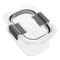 Rubbermaid Brilliance™ Rectangular Clear Leak-Proof Food Storage Container with Airtight Seal, 308-mL Front_Three_Fourths_Angled_Right