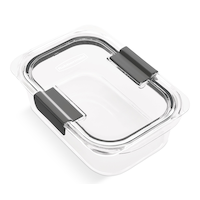 Rubbermaid Brilliance™ Rectangular Clear Leak-Proof Food Storage Container with Airtight Seal, 757-mL Front_Three_Fourths_Angled_Right