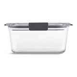 Rubbermaid Brilliance™ Rectangular Clear Leak-Proof Food Storage Container with Airtight Seal, 1.1-L Front_Flat