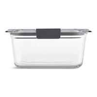 Rubbermaid Brilliance™ Rectangular Clear Leak-Proof Food Storage Container with Airtight Seal, 1.1-L Front_Flat