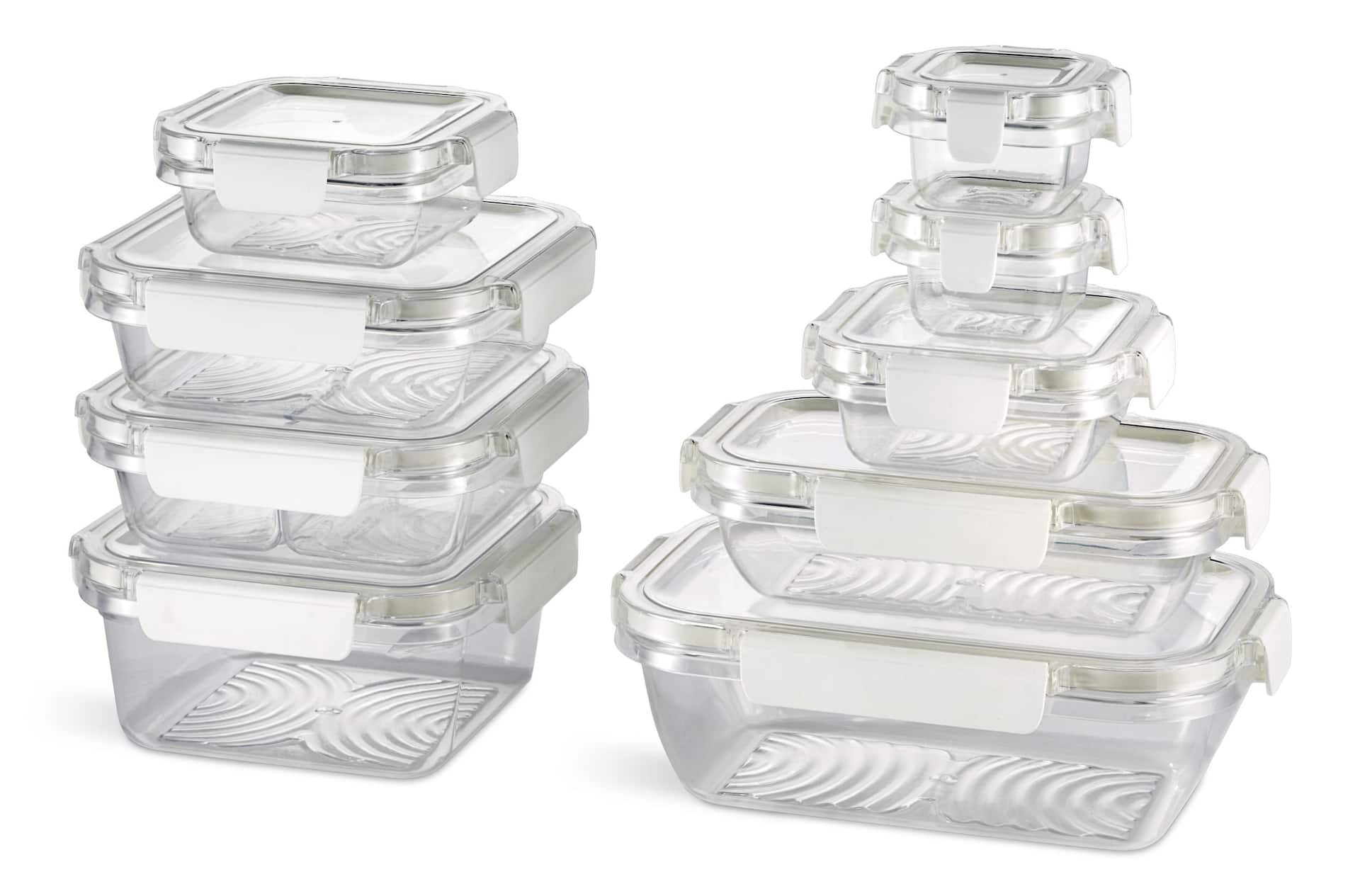 Vida by PADERNO Clear Food Storage Container Set with Leakproof Seal ...