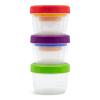 Surelock Nestable Clear Plastic Food Storage Container Set with Lids Front_Flat