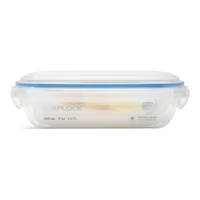 Snaplock Clear Rectangular Clear Food Storage Container, Nestable, 500-mL Front_Flat