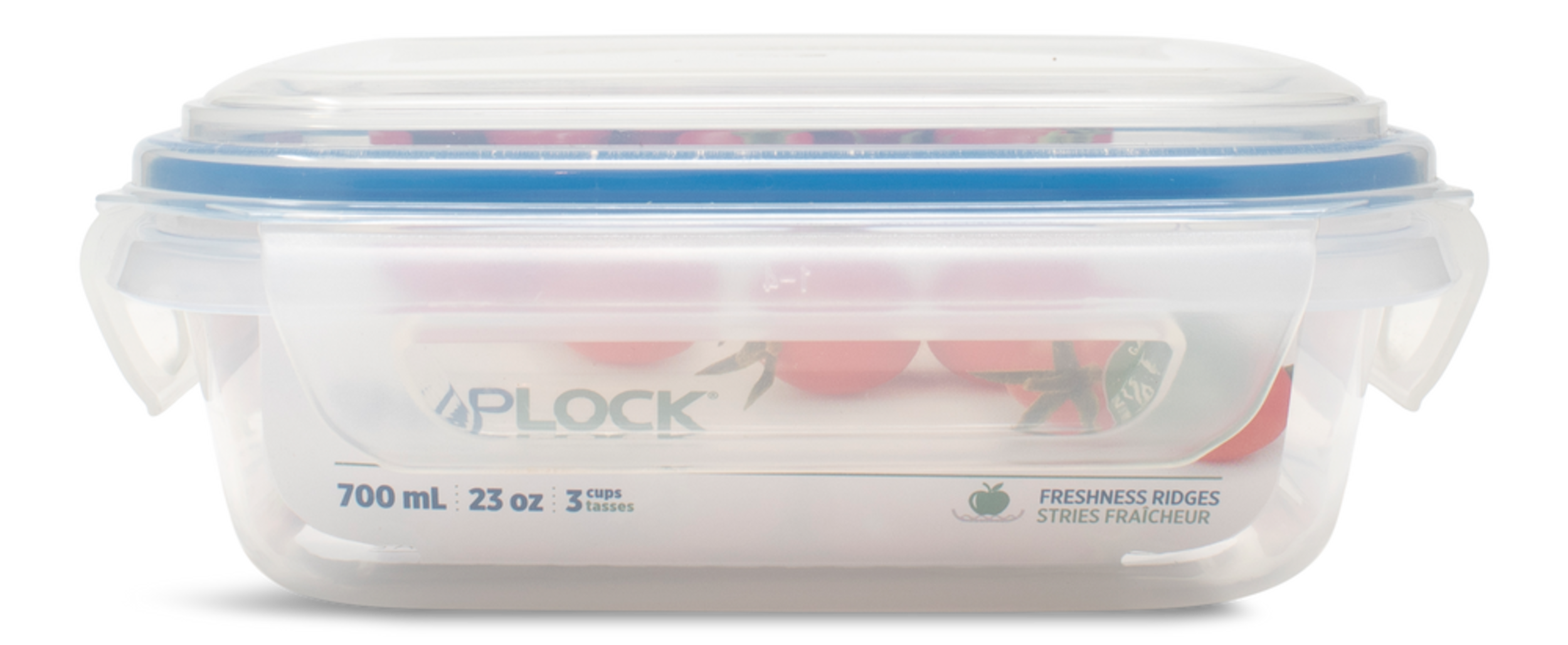 Snaplock Clear Rectangular Clear Food Storage Container, Nestable, 700