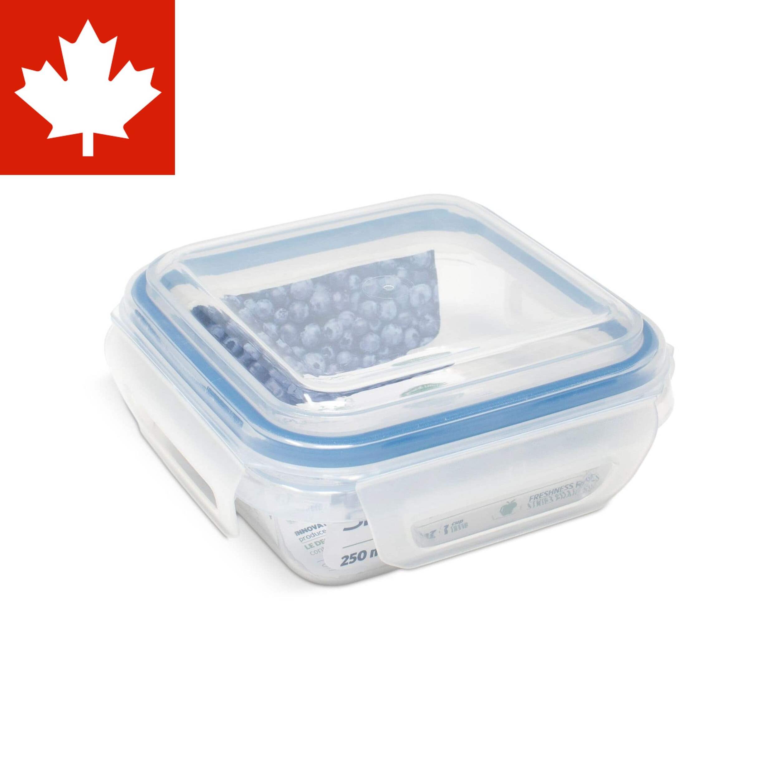 Snaplock Clear Rectangular Clear Food Storage Container, Nestable, 700-mL Front_Angled_Left