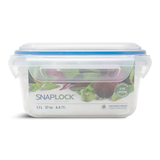 Snaplock Clear Rectangular Clear Food Storage Container with Lid, Nestable, 1.1-L Front_Flat