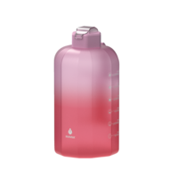 Manna Ombre Motivational Plastic Water Bottle with Leak-Proof Lid, Ombre Pink Colour, 3.7-L Front_Three_Fourths_Angled_Left