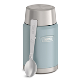 Thermos® Stainless Steel Vacuum Insulated Food Jar with Spoon, Black/Blue, 710 mL (24 oz) Front_Angled_Right