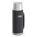 Thermos Vacuum Insulated Stainless Steel Portable Travel Beverage Bottle for Hot/Cold Beverages, Black, 1.2-L Front_Three_Fourths_Angled_Right
