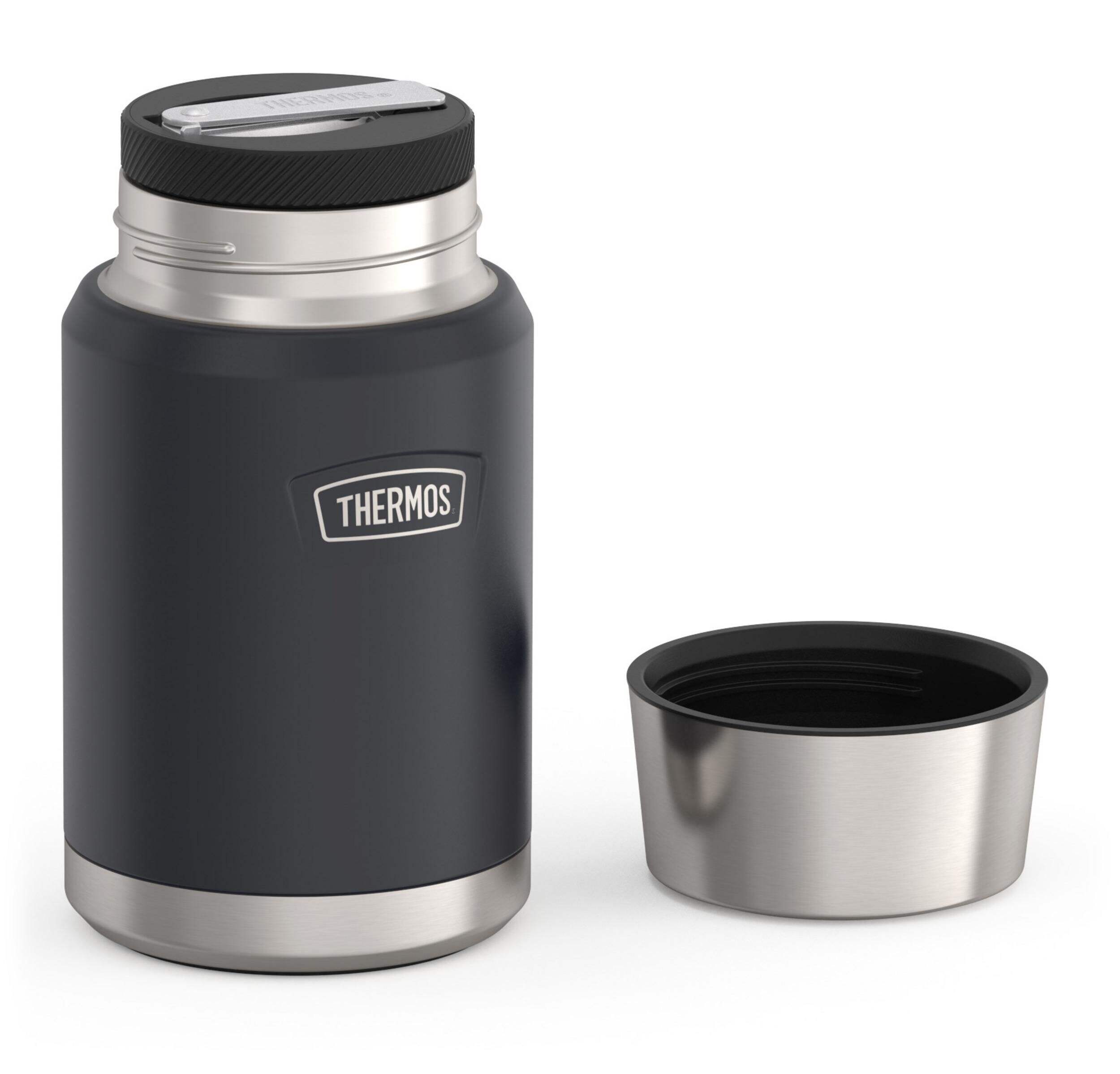 Thermos® Stainless Steel Vacuum Insulated Food Jar with Spoon, Black