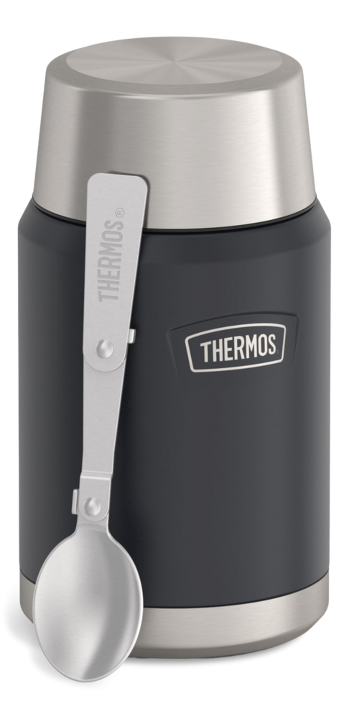 Thermos® Stainless Steel Vacuum Insulated Food Jar with Spoon, Black