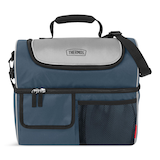 Thermos Lunch Lugger® Beverage & Snack Soft Cooler with Shoulder Strap, Blue Front_Flat