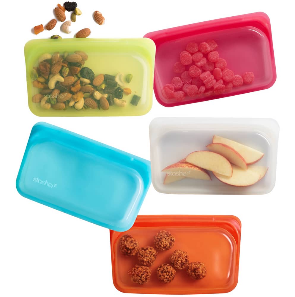Stasher Reusable Silicone Snack Bag Food Storage with Airtight Seal  Assorted 290mL  Canadian Tire