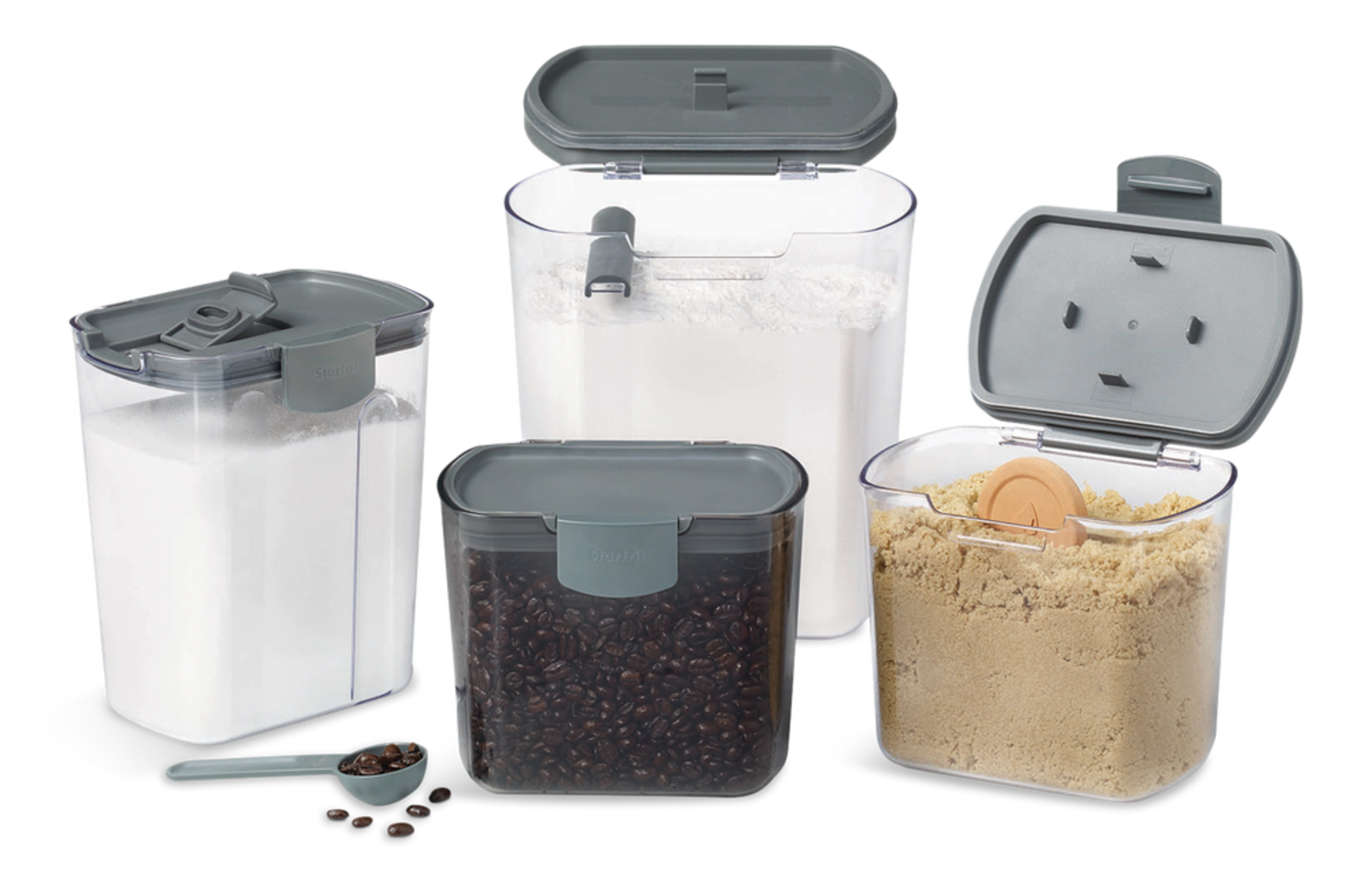 Starfrit Dry Food ProKeepers Plastic Food Storage Container Set with