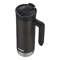 Contigo Insulated Stainless Steel Travel Mug with Lid and Handle, Grey, 20-oz Front_Angled_Left