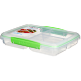 Sistema Multi Split Meal and Food Container with Dividers and Clips, 820 ml (27.7 oz) Front_Angled_Left