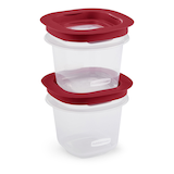 Rubbermaid Press & Lock Food Storage Container, Leak-Proof Lid, BPA-Free, 118 mL (0.5 Cup), 2 Pack Front_Angled_Right