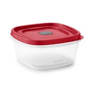 Rubbermaid Press & Lock Food Storage Container, Leak-Proof Lid, BPA-Free, 1.2 L (5 Cup) Front_Three_Fourths_Angled_Right