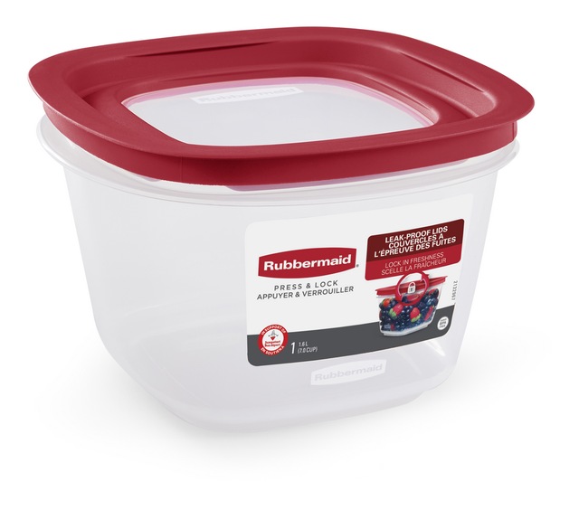 Rubbermaid Press & Lock Food Storage Container, LeakProof Lid, BPA