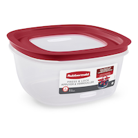 Rubbermaid Press & Lock Food Storage Container with Leak-Proof Lid, BPA-Free, 3.3 L Front_Angled_Right