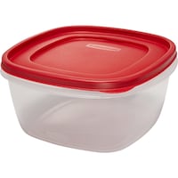 Rubbermaid Press & Lock Food Storage Container with Leak-Proof Lid, BPA-Free, 3.3 L Front_Three_Fourths_Angled_Left
