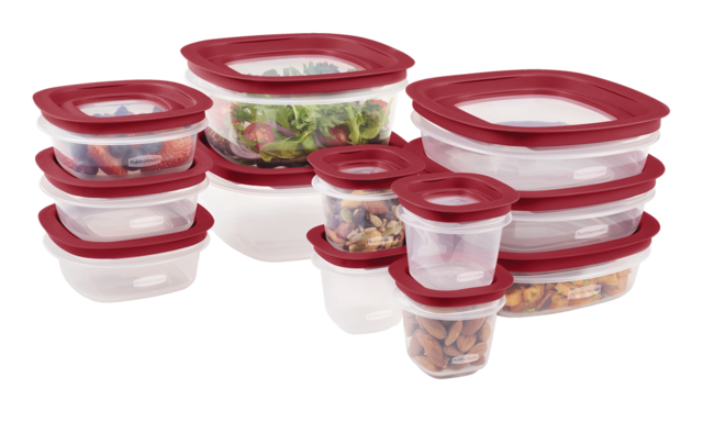 Rubbermaid Press & Lock Food Storage Containers, Leak-Proof Lids, BPA ...