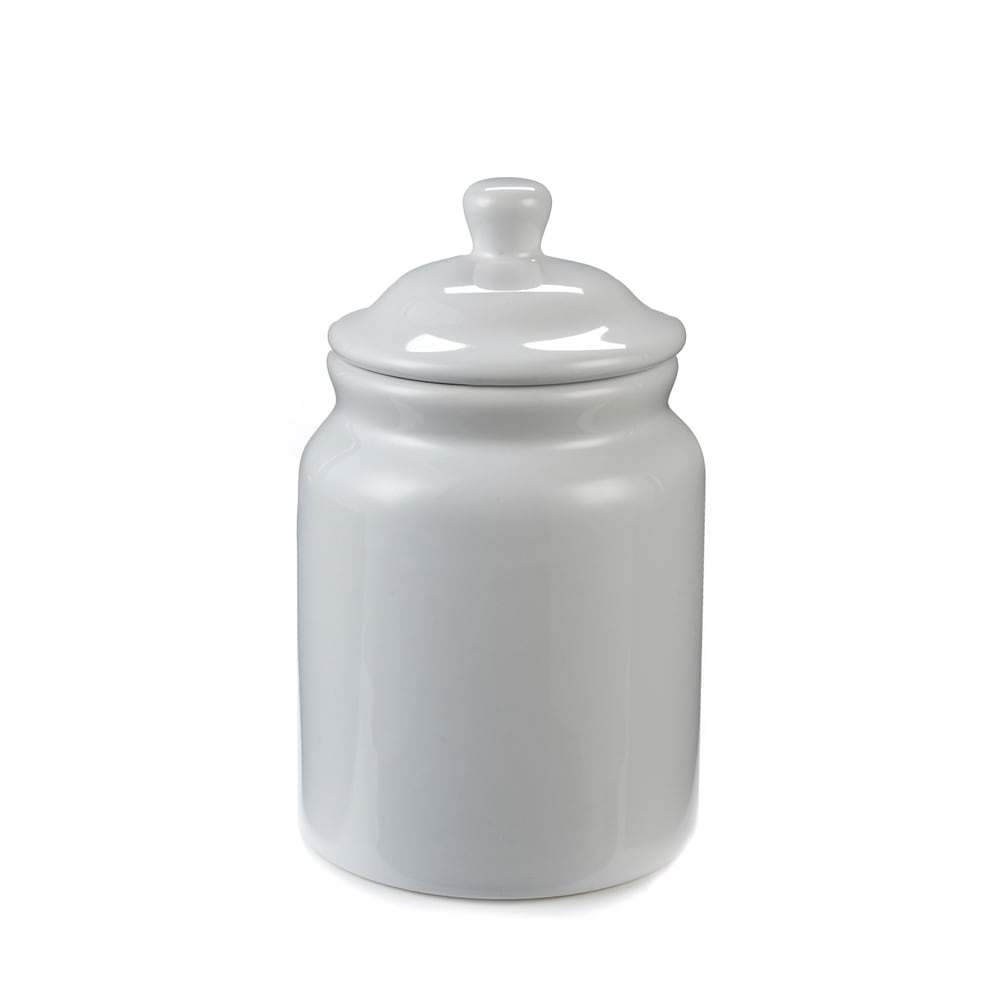 For Living White Ceramic Canister, 27oz Canadian Tire