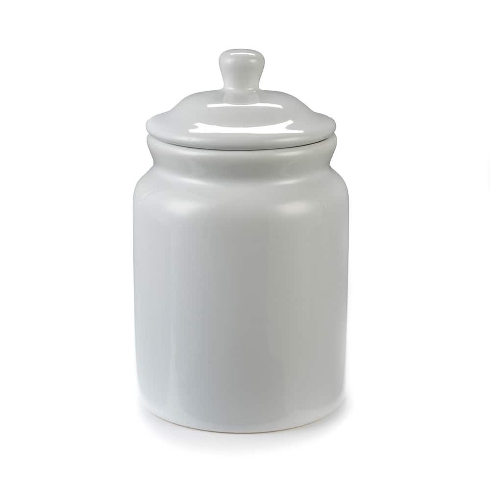 For Living White Ceramic Canister 37 Oz Canadian Tire   Fl 37oz Wht Ceramic Canister 58a89564 1d5e 482b B2ae B1076e1ea626 