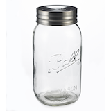Ball Decorative Mason Glass Jar with Lid, 3.78-L Front_Angled_Right