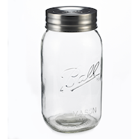 Ball Decorative Mason Glass Jar with Lid, 3.78-L Front_Angled_Right