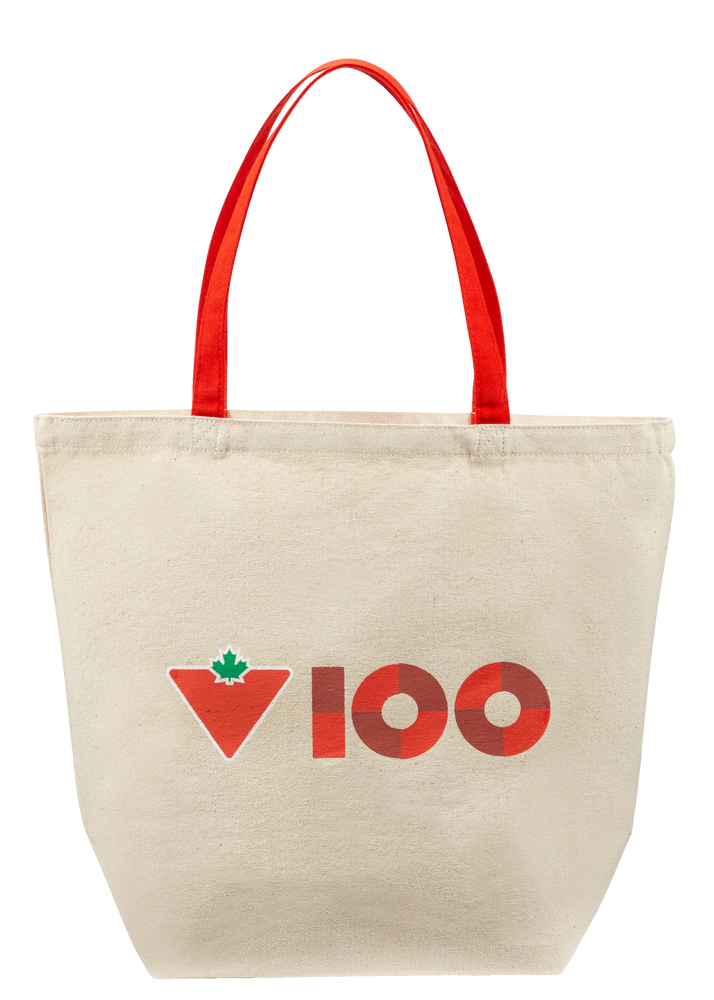 Canadian Tire 100Anniversary Canvas Fabric Reusable Shopping Bag, 32L