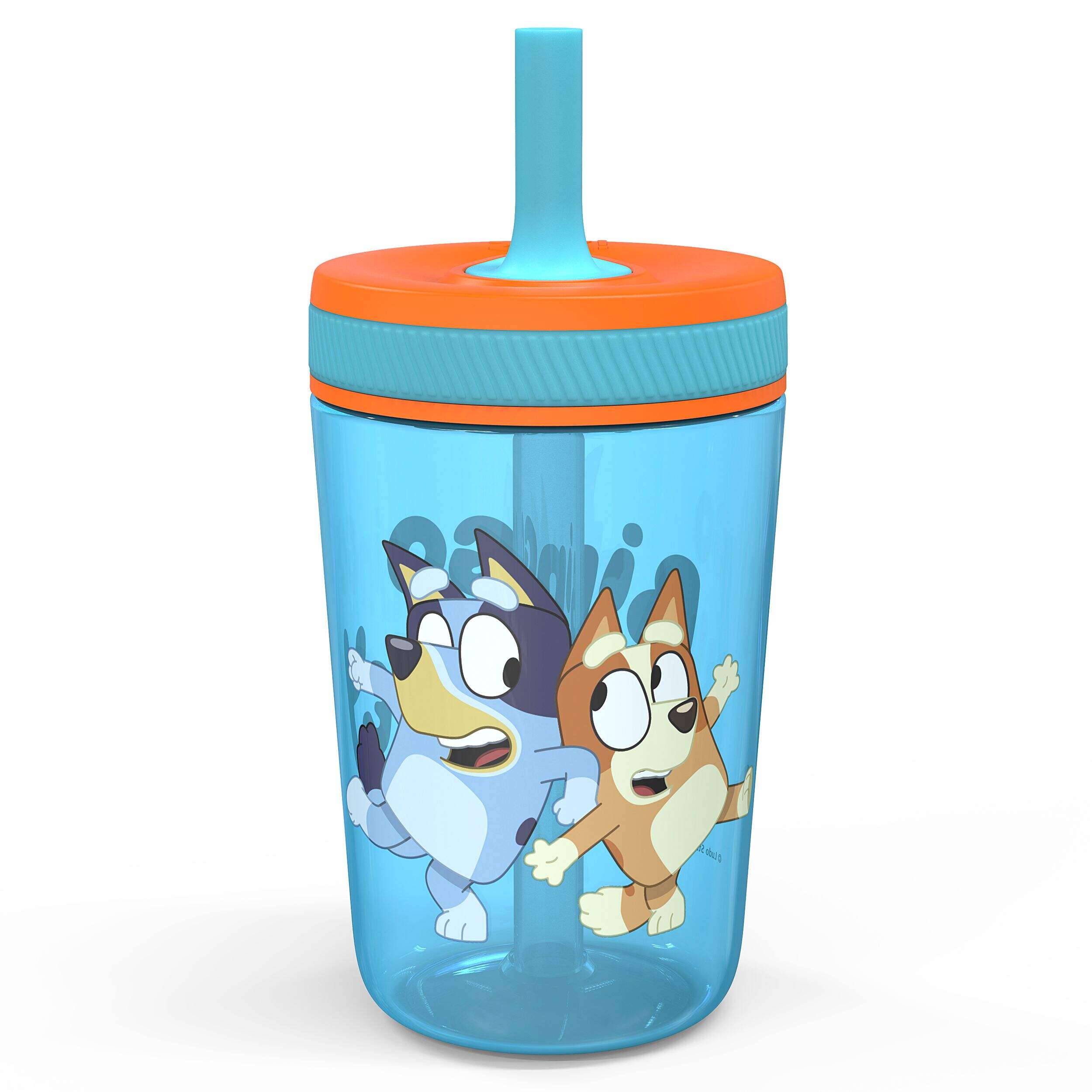 Zak Designs Bluey Kelso Straw Water Bottle for Kids, 50-oz Front_Elevated