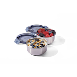 Vida by PADERNO Leakproof Stainless Steel Food Storage Snack Pots with Lids, 2 Count Composite_or_Mixed