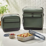 Vida by PADERNO Insulated XL Food Storage Lunch Bag, BPA-Free, Green Front_Angled_Left