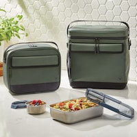 Vida by PADERNO Insulated XL Food Storage Lunch Bag, BPA-Free, Green