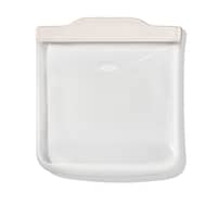Oxo Food-Grade Silicone Reusable Flat Lunch Bag, Food Storage with Seal, 28-oz Front_Flat