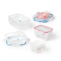 LockNLock by Starfrit Easy Match Leakproof Plastic Food Storage Container Set with Airtight Clip Lid, 14-pc Composite_or_Mixed