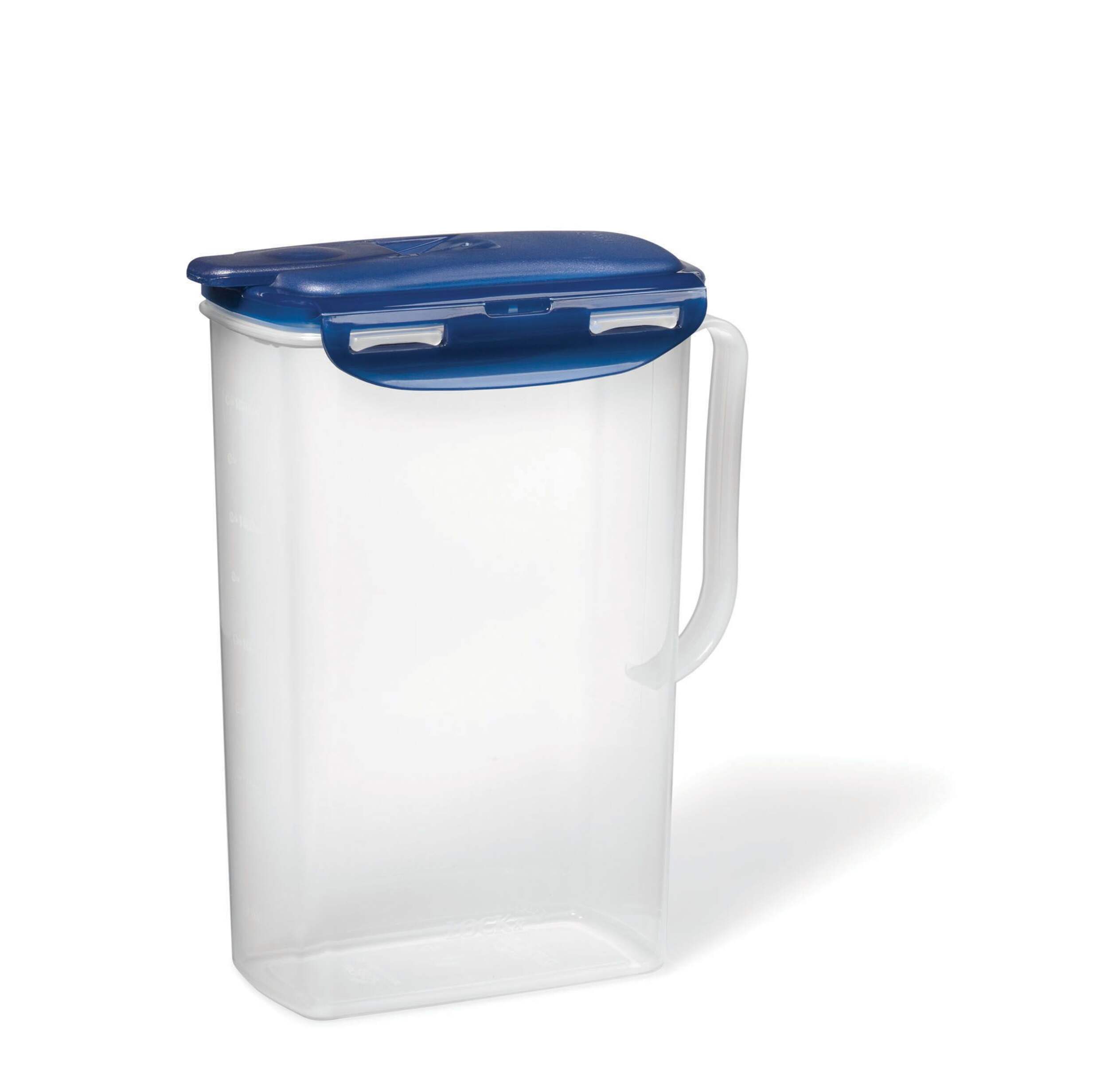 LockNLock by Starfrit Tall Plastic Juice Container with Airtight Lid, 2-L Front_Angled_Left