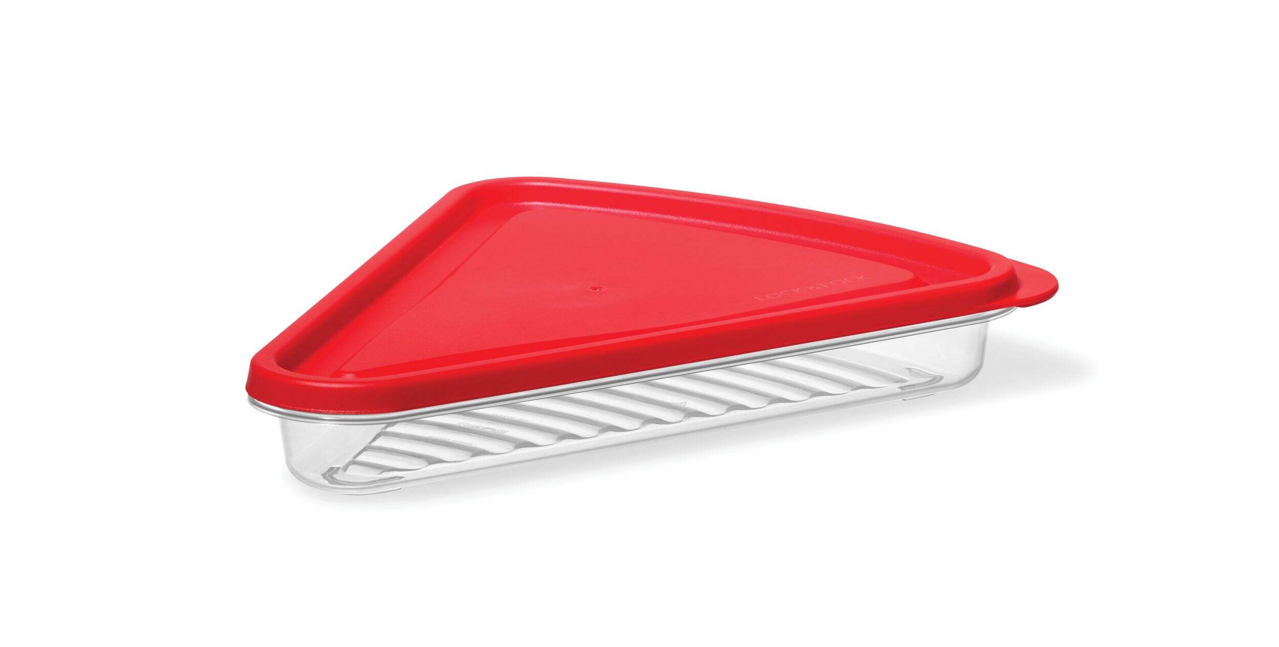 LockNLock by Starfrit Leakproof Plastic Pizza Slice Container with Airtight Lid, BPA Free Front_Angled_Left