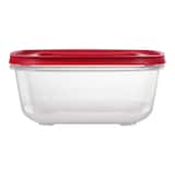 Rubbermaid Easy Store Square Plastic Food Storage Container, Stackable, 14-Cup Front_Elevated