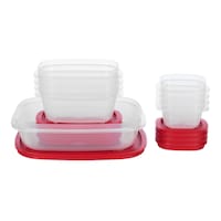 Rubbermaid Easy Store Rectangular Plastic Food Storage Container Set, Microwave and Freezer Safe, 18-pc Front_Elevated