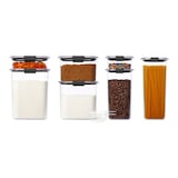 Rubbermaid Brilliance Pantry Food Storage Container Set with 2 Scoops, 7-pc Front_Flat