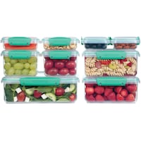 Sistema To Go Rectangular Food Storage Container Set with Removable Dividers, 18-pc Front_Flat