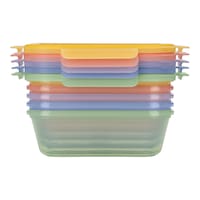 ello Snap & Nest Meal Prep Food Storage Container Set with Leakproof Lids, 10-pc