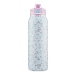 ello Pop & Fill Reusable Stainless Steel Insulated Water Bottle with Quick Fill Lid, Assorted Colours, 32-oz Front_Flat